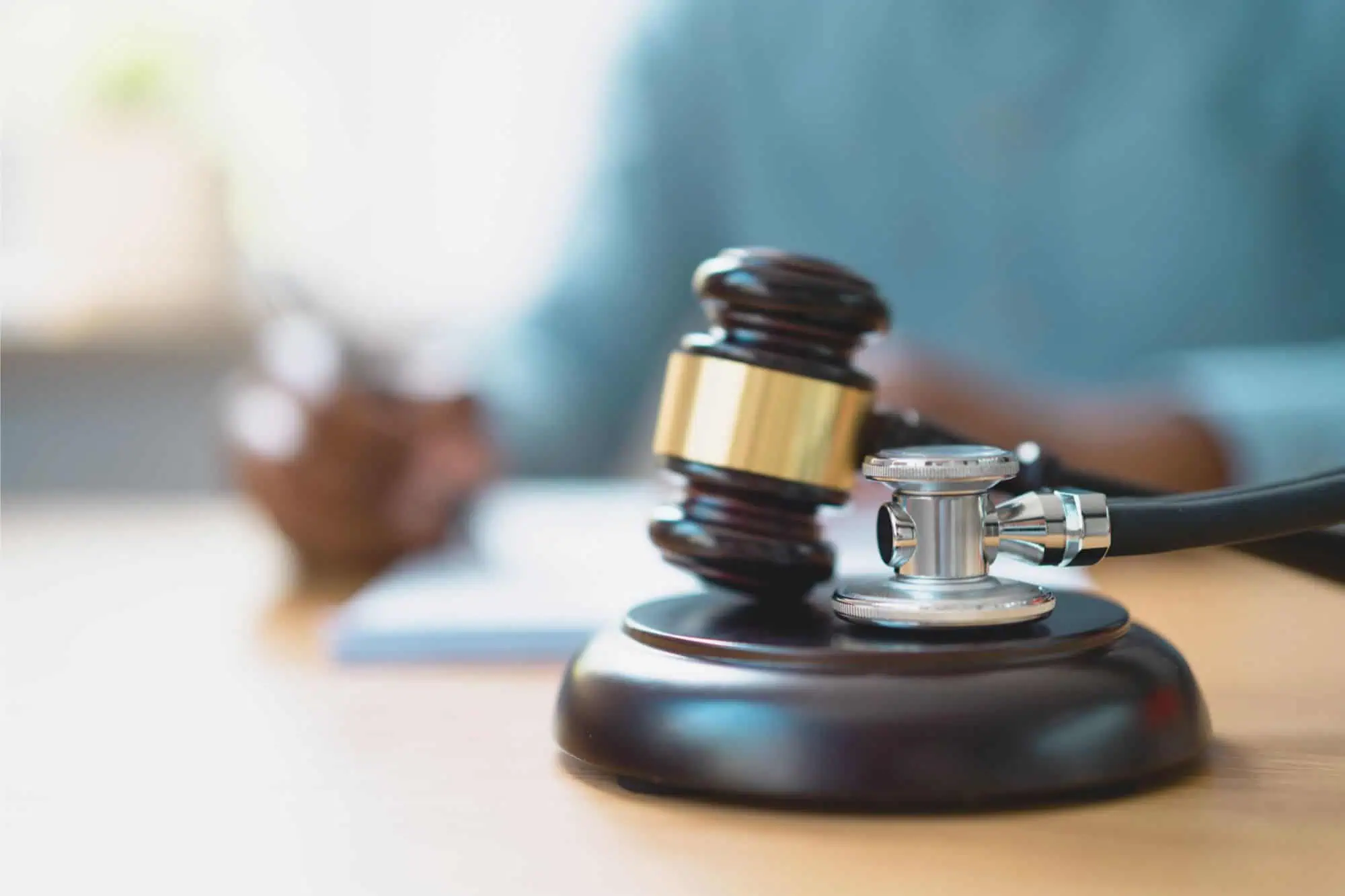 Medical Malpractice Gavel And Stethoscope